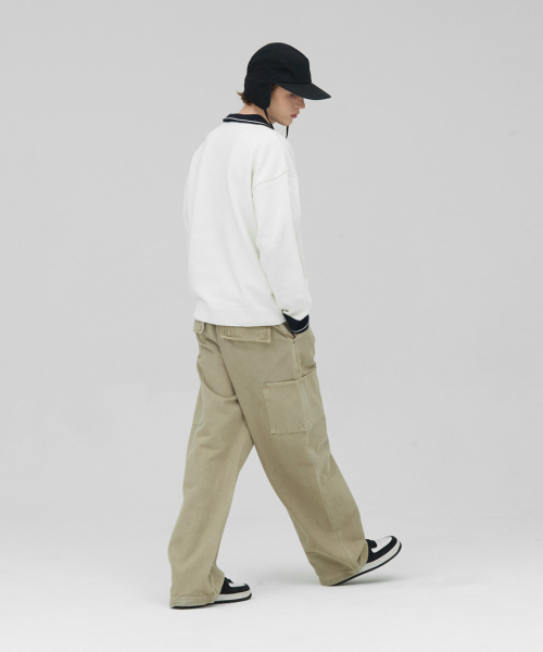 STENDS（ステンズ）の「[M~4XL] フットボールカラー配色ニット_アイボリー（ニット/セーター・レディース・その他・XX-LARGE/XXX-LARGE/XXXX-LARGE/MEDIUM/LARGE/X-LARGE）」の14枚目の写真