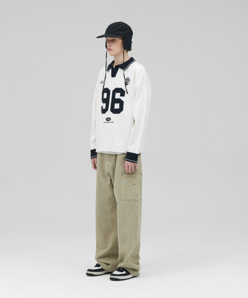 STENDS（ステンズ）の「[M~4XL] フットボールカラー配色ニット_アイボリー（ニット/セーター・レディース・その他・XX-LARGE/XXX-LARGE/XXXX-LARGE/MEDIUM/LARGE/X-LARGE）」の4枚目の写真