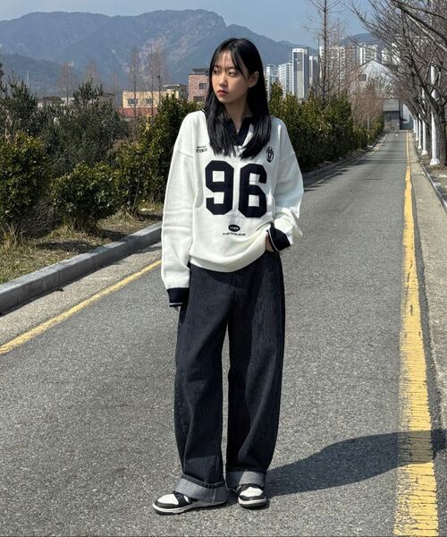 STENDS（ステンズ）の「[M~4XL] フットボールカラー配色ニット_アイボリー（ニット/セーター・レディース・その他・XX-LARGE/XXX-LARGE/XXXX-LARGE/MEDIUM/LARGE/X-LARGE）」の22枚目の写真