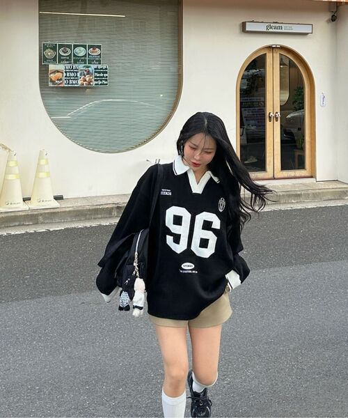 STENDS（ステンズ）の「[M~4XL] フットボールカラー配色ニット_アイボリー（ニット/セーター・レディース・その他・XX-LARGE/XXX-LARGE/XXXX-LARGE/MEDIUM/LARGE/X-LARGE）」の20枚目の写真
