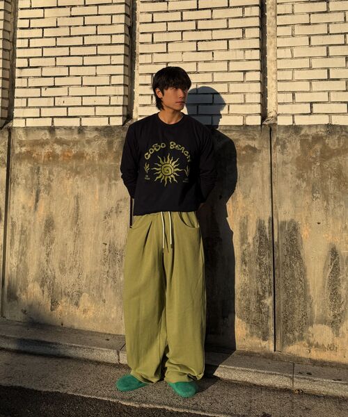 COSO(コソ)の「ビーチアートワークロングスリーブ長袖(ネイビー)(Tシャツ/カットソー・レディース・ネイビー・MEDIUM/LARGE)」の9枚目の写真