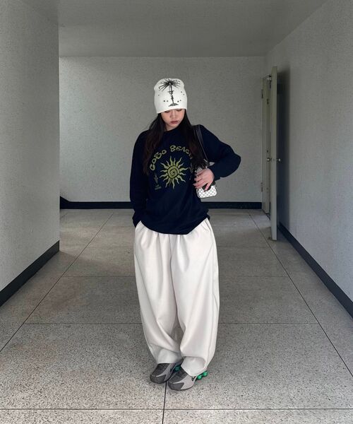 COSO(コソ)の「ビーチアートワークロングスリーブ長袖(ネイビー)(Tシャツ/カットソー・レディース・ネイビー・MEDIUM/LARGE)」の8枚目の写真