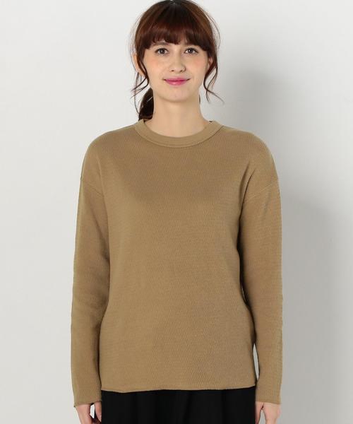 Another Edition（アナザーエディション）の「ハニカムメッシュロングTシャツ/AEBC CハニカムメッシュLong T◆（Tシャツ/カットソー・レディース・オフホワイト/ライトグレー/ベージュ・FREE）」の5枚目の写真