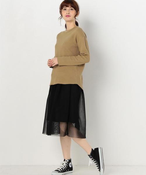 Another Edition（アナザーエディション）の「ハニカムメッシュロングTシャツ/AEBC CハニカムメッシュLong T◆（Tシャツ/カットソー・レディース・オフホワイト/ライトグレー/ベージュ・FREE）」の11枚目の写真