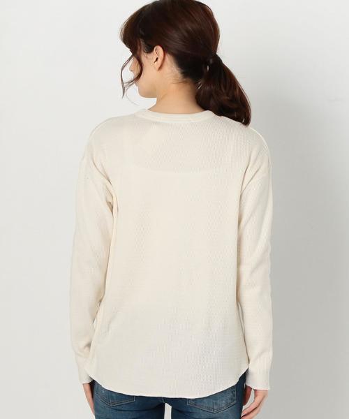 Another Edition（アナザーエディション）の「ハニカムメッシュロングTシャツ/AEBC CハニカムメッシュLong T◆（Tシャツ/カットソー・レディース・オフホワイト/ライトグレー/ベージュ・FREE）」の15枚目の写真