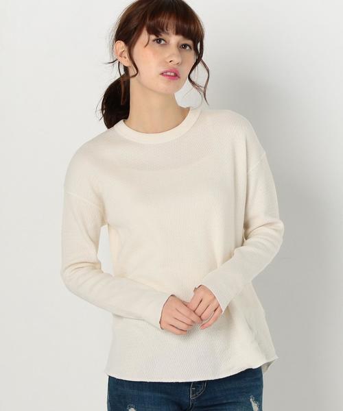 Another Edition（アナザーエディション）の「ハニカムメッシュロングTシャツ/AEBC CハニカムメッシュLong T◆（Tシャツ/カットソー・レディース・オフホワイト/ライトグレー/ベージュ・FREE）」の16枚目の写真