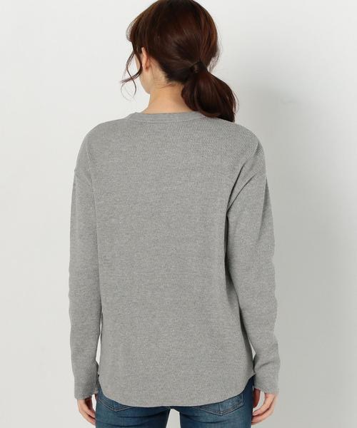 Another Edition（アナザーエディション）の「ハニカムメッシュロングTシャツ/AEBC CハニカムメッシュLong T◆（Tシャツ/カットソー・レディース・オフホワイト/ライトグレー/ベージュ・FREE）」の17枚目の写真