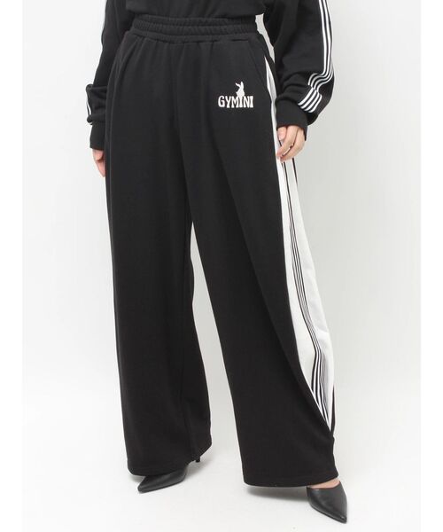 GYDA（ジェイダ）の「GYMINI BUNNYラインスウェットパンツ（スウェットパンツ・レディース・ベージュ/ピンク/ブラック/オフホワイト・FREE）」の5枚目の写真