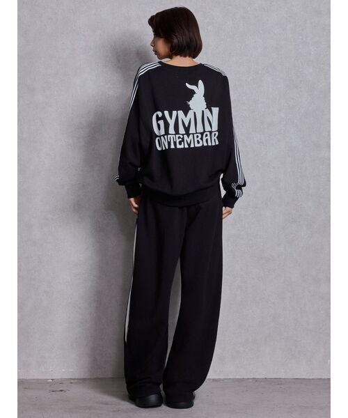 GYDA（ジェイダ）の「GYMINI BUNNYラインスウェットパンツ（スウェットパンツ・レディース・ベージュ/ピンク/ブラック/オフホワイト・FREE）」の8枚目の写真