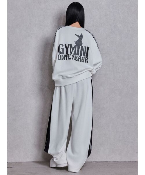 GYDA（ジェイダ）の「GYMINI BUNNYラインスウェットパンツ（スウェットパンツ・レディース・ベージュ/ピンク/ブラック/オフホワイト・FREE）」の10枚目の写真