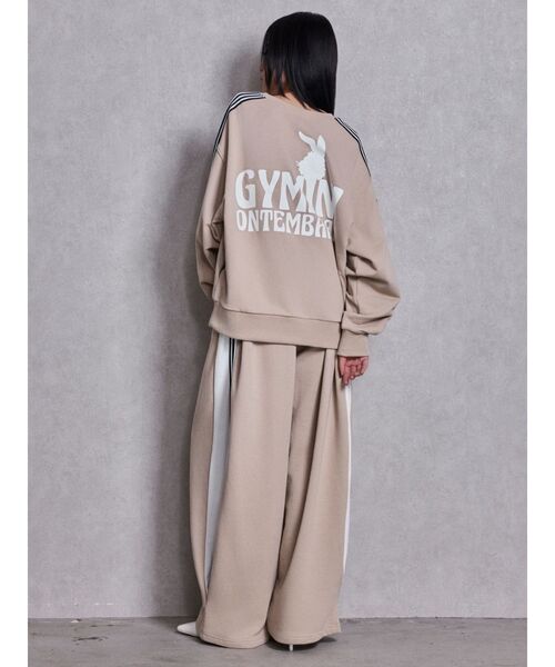 GYDA（ジェイダ）の「GYMINI BUNNYラインスウェットパンツ（スウェットパンツ・レディース・ベージュ/ピンク/ブラック/オフホワイト・FREE）」の13枚目の写真
