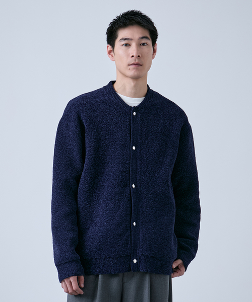 B.C STOCK（ベーセーストック）の「モールリブカーディガン（カーディガン/ボレロ・メンズ・ブラック/チャコールグレー/ネイビー/レッド・LARGE/MEDIUM）」の3枚目の写真