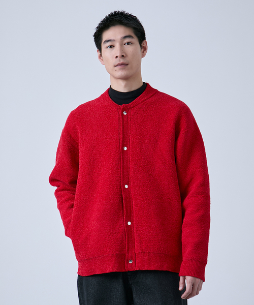 B.C STOCK（ベーセーストック）の「モールリブカーディガン（カーディガン/ボレロ・メンズ・ブラック/チャコールグレー/ネイビー/レッド・LARGE/MEDIUM）」の5枚目の写真