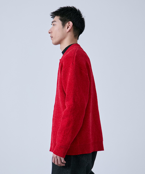 B.C STOCK（ベーセーストック）の「モールリブカーディガン（カーディガン/ボレロ・メンズ・ブラック/チャコールグレー/ネイビー/レッド・LARGE/MEDIUM）」の6枚目の写真