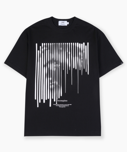 poq(ピーオーキュー)の「Tシャツ - 不完全(黒)(Tシャツ/カットソー・レディース・その他・1/2/3)」の1枚目の写真