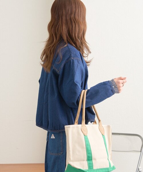 GEVACO（ゲバコ）の「【GEVACO】ノーカラーデニムジャケット（ブルゾン・レディース・ブルー・ONE SIZE）」の8枚目の写真