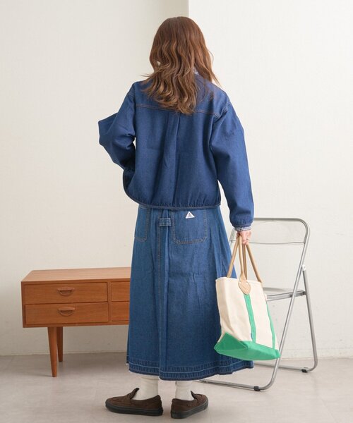 GEVACO（ゲバコ）の「【GEVACO】ノーカラーデニムジャケット（ブルゾン・レディース・ブルー・ONE SIZE）」の13枚目の写真