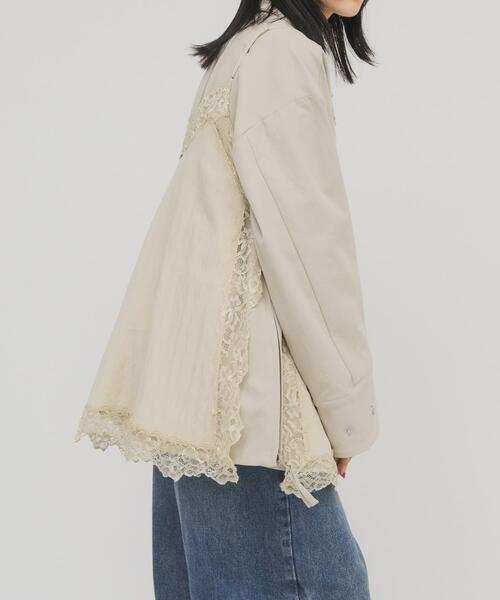 KBF（ケイビーエフ）の「ヴィンテージライクレースキャミソール（キャミソール・レディース・ブラウン/アイボリー/ベージュ・ONE）」の5枚目の写真