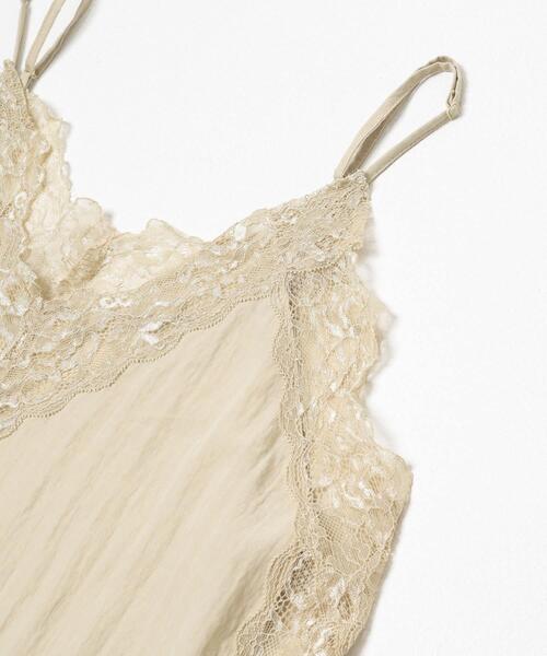 KBF（ケイビーエフ）の「ヴィンテージライクレースキャミソール（キャミソール・レディース・ブラウン/アイボリー/ベージュ・ONE）」の11枚目の写真