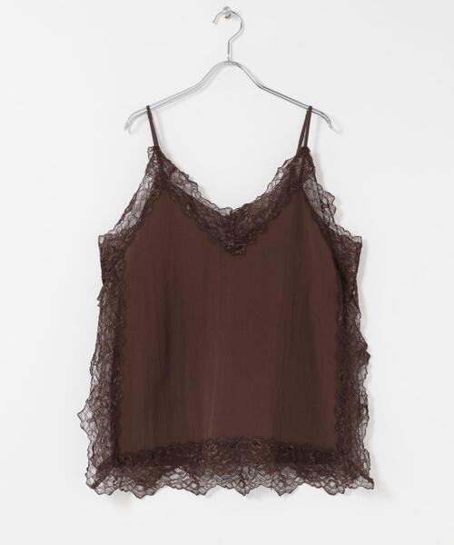 KBF（ケイビーエフ）の「ヴィンテージライクレースキャミソール（キャミソール・レディース・ブラウン/アイボリー/ベージュ・ONE）」の19枚目の写真