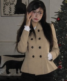 Aelina（エリナ）の「ダブルブレストポケット付きコート（ピーコート）」