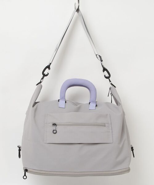 lit.Cy(リットシー)の「リップストップ 配色 2WAY トラベルボストンバッグ(ボストンバッグ・レディース・ブラック/オレンジ/グレー・FREE)」の12枚目の写真