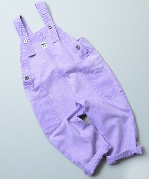 MARKEY'S（マーキーズ）の「ツイルオーバーオール（サロペット/オーバーオール・キッズ・ラベンダー/ミント/ブラウン・100/95/90/80/110/150/140/130/120）」の4枚目の写真