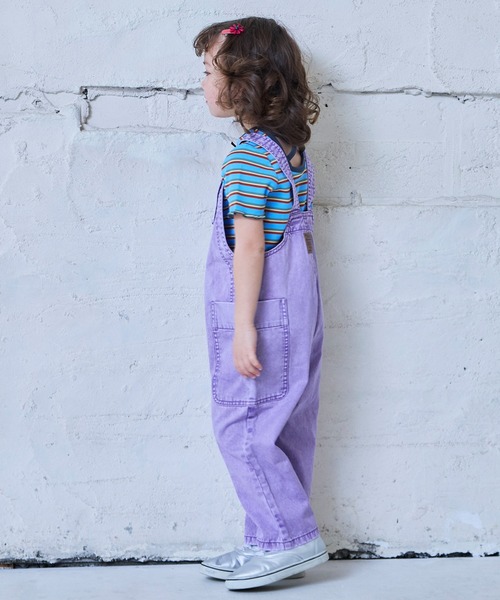 MARKEY'S（マーキーズ）の「ツイルオーバーオール（サロペット/オーバーオール・キッズ・ラベンダー/ミント/ブラウン・100/95/90/80/110/150/140/130/120）」の8枚目の写真