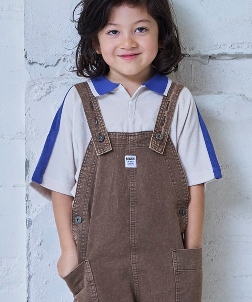 MARKEY'S（マーキーズ）の「ツイルオーバーオール（サロペット/オーバーオール・キッズ・ラベンダー/ミント/ブラウン・100/95/90/80/110/150/140/130/120）」の11枚目の写真