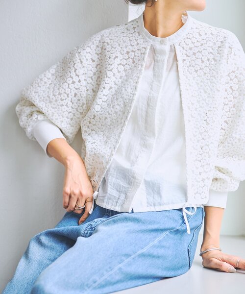 BEARDSLEY(ビアズリー)の「《HiROMITHiSTLE》マーガレットブラウス(シャツ/ブラウス・レディース・ホワイト/ブラック・FREE)」の1枚目の写真