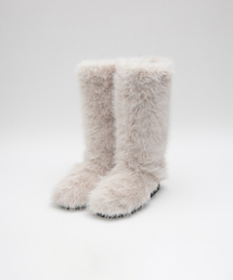 FUR LONG BOOTS IVORY