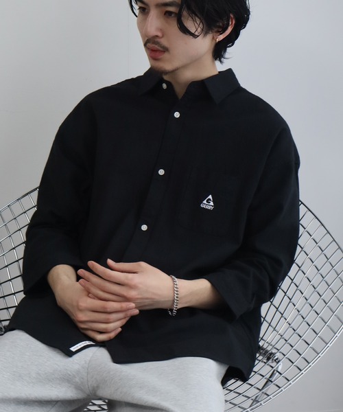 GERRY(ジェリー)の「【GERRY/ジェリー】パナマ胸刺繍 レギュラー 七分袖シャツ(シャツ/ブラウス・メンズ・ネイビー/ストライプ/ベージュ/ホワイト/ブラック・M/L/LL)」の9枚目の写真