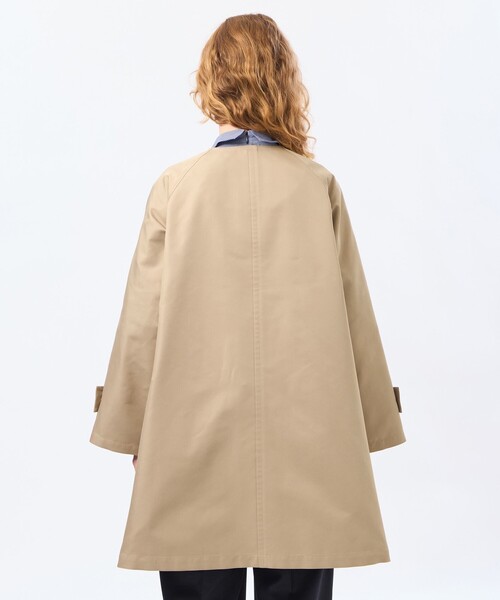 MACKINTOSH PHILOSOPHY(マッキントッシュ フィロソフィー)の「【LEE4月号/蛯原友里さん着用】【WELBURY NO COLLAR(ウェルベリーノーカーラー)】ダブルクロス製(ノーカラーコート・レディース・ダークネイビー/ブラウン系その他4/グリーン/ベージュ・38/36)」の11枚目の写真