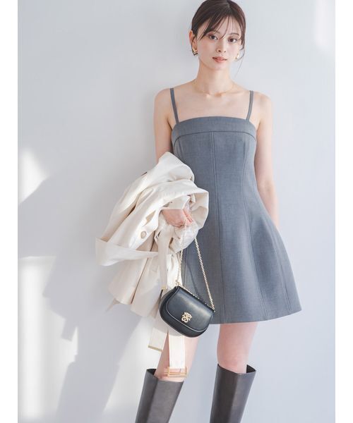 SNIDEL（スナイデル）の「ベアミニワンピース（ワンピース・レディース・カーキ/ブラック/グレー・1/0）」の3枚目の写真