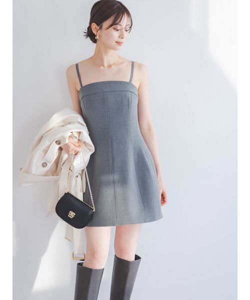 SNIDEL（スナイデル）の「ベアミニワンピース（ワンピース・レディース・カーキ/ブラック/グレー・1/0）」の7枚目の写真