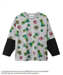 QUNTSTYLE | 【MINECRAFT】重ね着風長袖プリントTシャツ(Tシャツ/カットソー)
