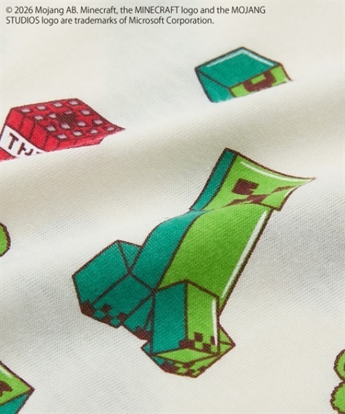 QUNTSTYLE(キュントスタイル)の「【MINECRAFT】重ね着風長袖プリントTシャツ(Tシャツ/カットソー・キッズ・グレー/オフホワイト・110/120/130/140/150/160)」の4枚目の写真