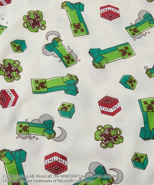 QUNTSTYLE(キュントスタイル)の「【MINECRAFT】重ね着風長袖プリントTシャツ(Tシャツ/カットソー・キッズ・グレー/オフホワイト・110/120/130/140/150/160)」の5枚目の写真