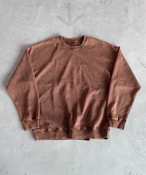 BLANK HOTEL(ブランクホテル)の「Pigment Dyed Sweat Shirt / ピグメントスウェットシャツ(スウェット・メンズ・ピンク/ブラック/グリーン/ブラウン・XL/L/M)」の2枚目の写真