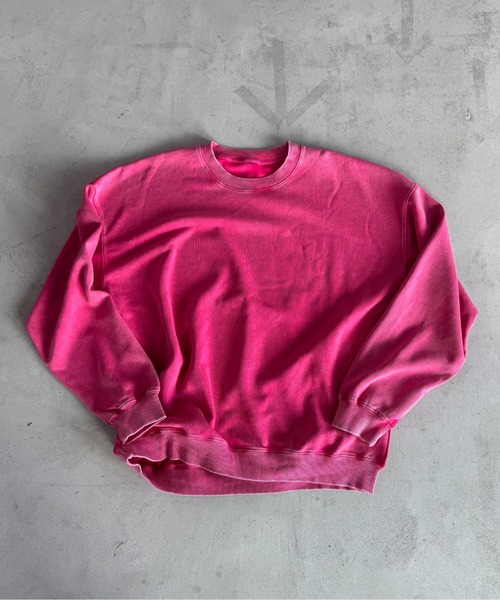 BLANK HOTEL(ブランクホテル)の「Pigment Dyed Sweat Shirt / ピグメントスウェットシャツ(スウェット・メンズ・ピンク/ブラック/グリーン/ブラウン・XL/L/M)」の4枚目の写真
