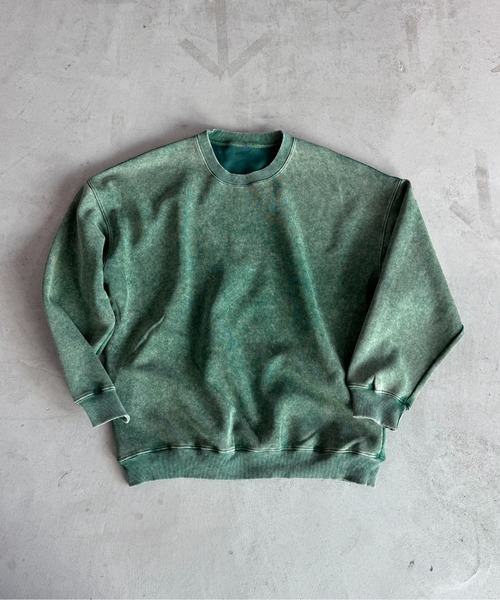 BLANK HOTEL(ブランクホテル)の「Pigment Dyed Sweat Shirt / ピグメントスウェットシャツ(スウェット・メンズ・ピンク/ブラック/グリーン/ブラウン・XL/L/M)」の3枚目の写真