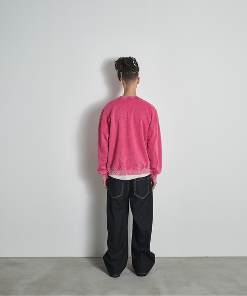 BLANK HOTEL(ブランクホテル)の「Pigment Dyed Sweat Shirt / ピグメントスウェットシャツ(スウェット・メンズ・ピンク/ブラック/グリーン/ブラウン・XL/L/M)」の12枚目の写真