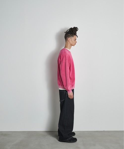 BLANK HOTEL(ブランクホテル)の「Pigment Dyed Sweat Shirt / ピグメントスウェットシャツ(スウェット・メンズ・ピンク/ブラック/グリーン/ブラウン・XL/L/M)」の13枚目の写真