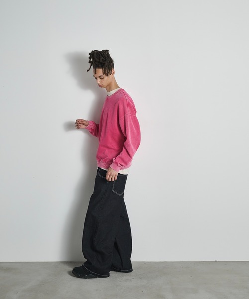 BLANK HOTEL(ブランクホテル)の「Pigment Dyed Sweat Shirt / ピグメントスウェットシャツ(スウェット・メンズ・ピンク/ブラック/グリーン/ブラウン・XL/L/M)」の16枚目の写真