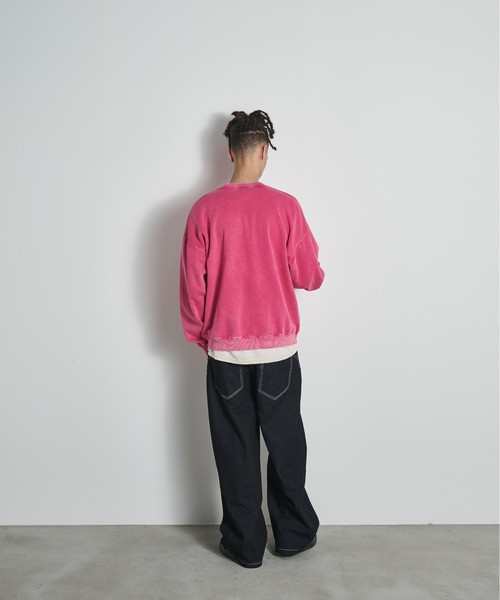 BLANK HOTEL(ブランクホテル)の「Pigment Dyed Sweat Shirt / ピグメントスウェットシャツ(スウェット・メンズ・ピンク/ブラック/グリーン/ブラウン・XL/L/M)」の17枚目の写真
