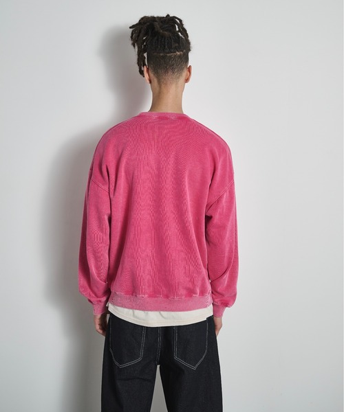 BLANK HOTEL(ブランクホテル)の「Pigment Dyed Sweat Shirt / ピグメントスウェットシャツ(スウェット・メンズ・ピンク/ブラック/グリーン/ブラウン・XL/L/M)」の7枚目の写真