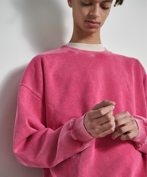 BLANK HOTEL(ブランクホテル)の「Pigment Dyed Sweat Shirt / ピグメントスウェットシャツ(スウェット・メンズ・ピンク/ブラック/グリーン/ブラウン・XL/L/M)」の10枚目の写真