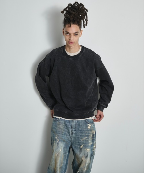 BLANK HOTEL(ブランクホテル)の「Pigment Dyed Sweat Shirt / ピグメントスウェットシャツ(スウェット・メンズ・ピンク/ブラック/グリーン/ブラウン・XL/L/M)」の18枚目の写真