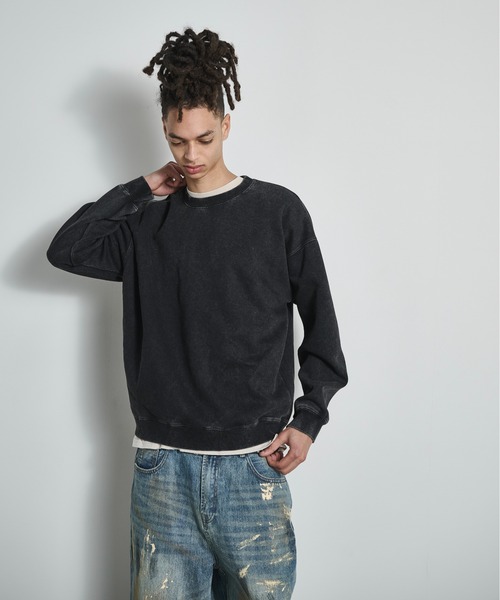 BLANK HOTEL(ブランクホテル)の「Pigment Dyed Sweat Shirt / ピグメントスウェットシャツ(スウェット・メンズ・ピンク/ブラック/グリーン/ブラウン・XL/L/M)」の19枚目の写真