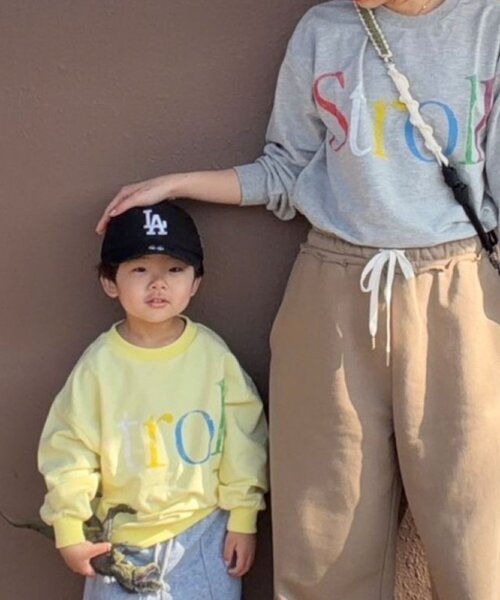 CIAOPANIC TYPY(チャオパニックティピー)の「【KIDS】ロンT感覚で着れる!ロゴオーバースウェット《ジュニアサイズあり》(Tシャツ/カットソー・キッズ・サックスブルー/グレー/ネイビー/イエロー・LARGE/X-LARGE/XX-LARGE/SMALL/MEDIUM)」の8枚目の写真